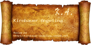 Kirnbauer Angelina névjegykártya
